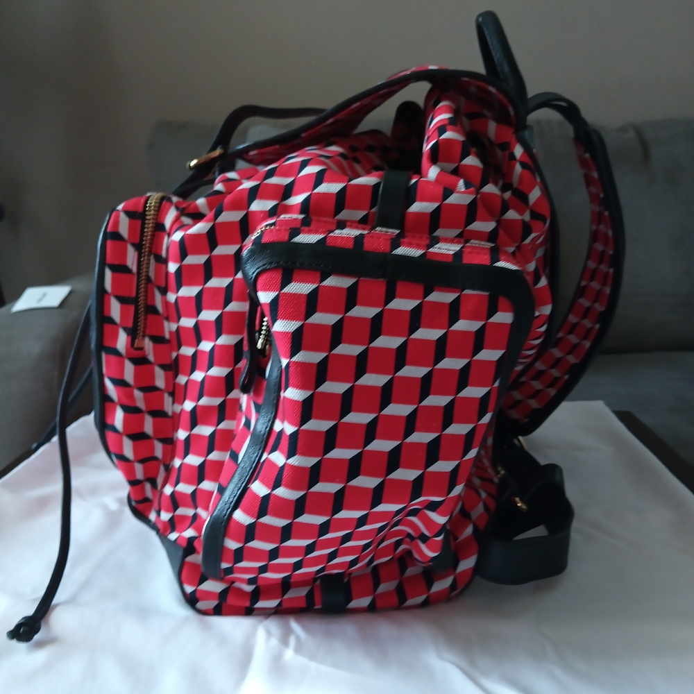 Pierre Hardy Red Geometric Backpack - Picture 3 of 5